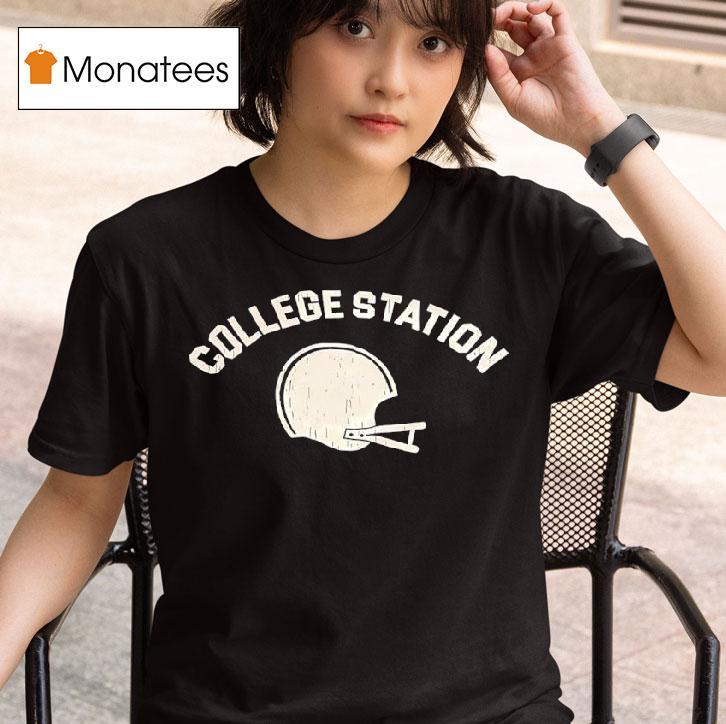 College Station Texas Am Aggies Football Helme T Shirt