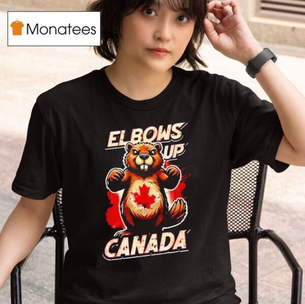 Contrarian Elbows Up Canada T Shirt