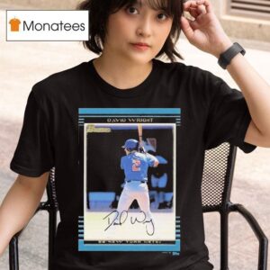 David Wright New York Mets Male Topps Baseball Card Player T Shirt