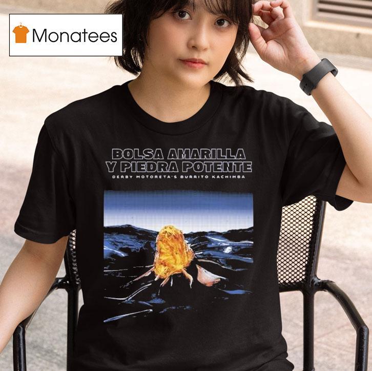 Derby Motoreta S Burrito Kachimba Bolsa Amarilla Y Piedra Potente T Shirt