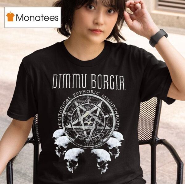 Dimmu Borgir Puritanical Euphoric Misanthropia Skulls T Shirt