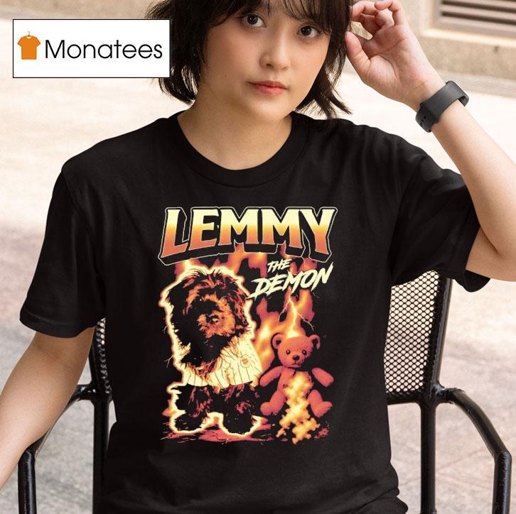 Dog And Teddy Lemmy The Demon Lightning T Shirt