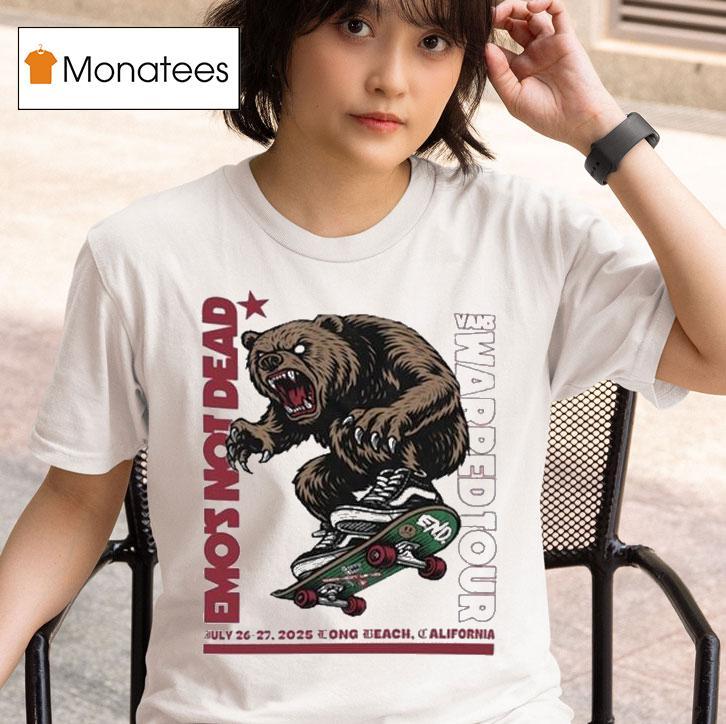Emo S Not Dead Vans Warped Tour Long Beach Ca Bear Skate T Shirt