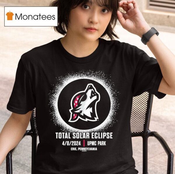 Erie Seawolves Total Solar Eclipse Howl At The Eclipse Upmc Park Milb T Shirt