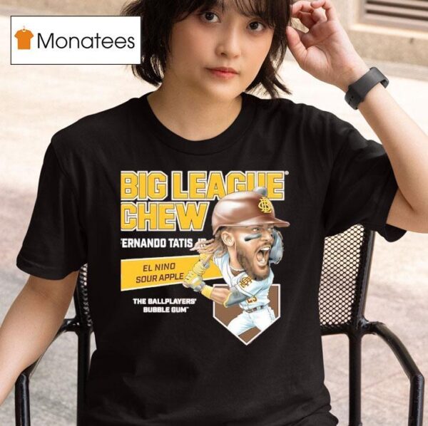 Fernando Tatis Jr San Diego Padres Big League Chew El Nino Sour Apple The Ballplayers Bubble Gum T Shirt