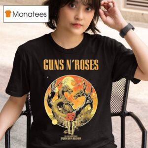 Guns N Roses World Tour July At Sofia Bulgaria Vasil Levski National Stadium Event Dragon T Shirt