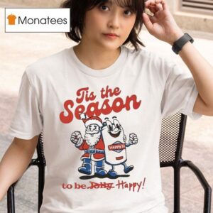 Happy Dad Tis The Season To Be Happy Holiday Christmas Santa T Shirt