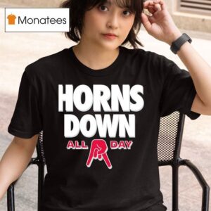 Horns Down All Day Ohio State Buckeyes T Shirt