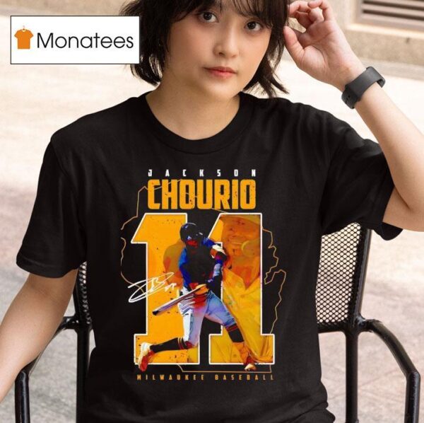 Jackson Chourio Milwaukee Baseball Player Signature T Shirt