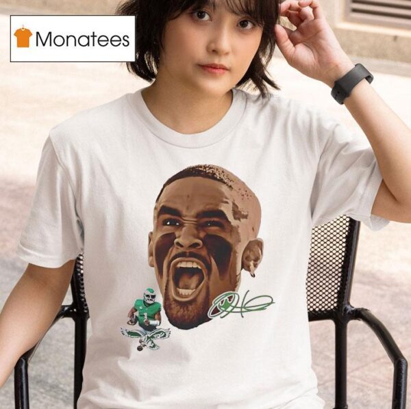Jalen Hurts Big Face Philadelphia Eagles Football Signature T Shirt