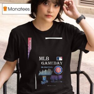 Kansas City Royals Vs Chicago Cubs Mlb Gameday Schedule Skyline City T Shirt