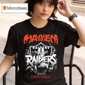 Lady Gaga X Las Vegas Raiders The Mayhem Ball Tour T Shirt