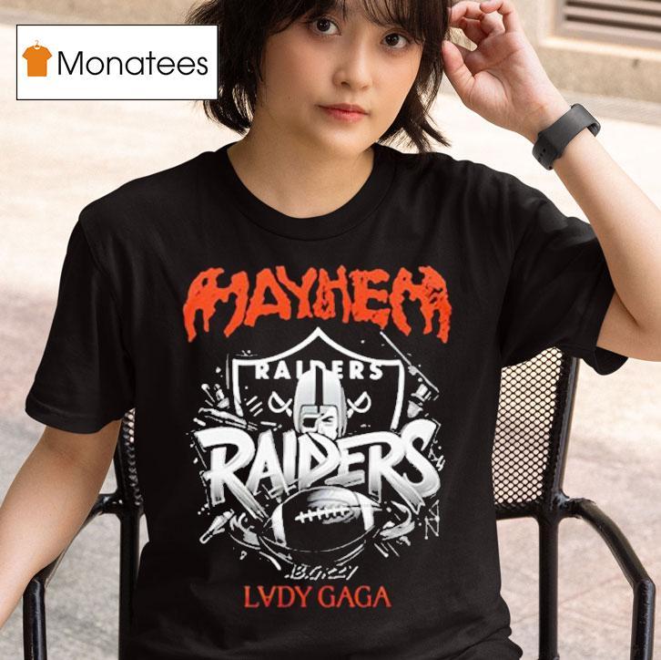 Lady Gaga X Las Vegas Raiders The Mayhem Ball Tour T Shirt