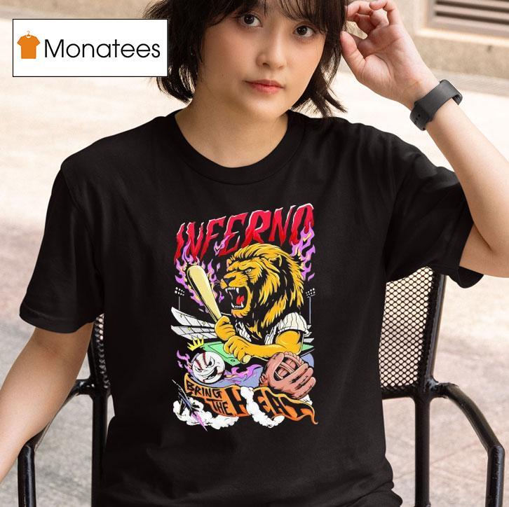 Lion Inferno Bring The Heat Baseball T Shirt