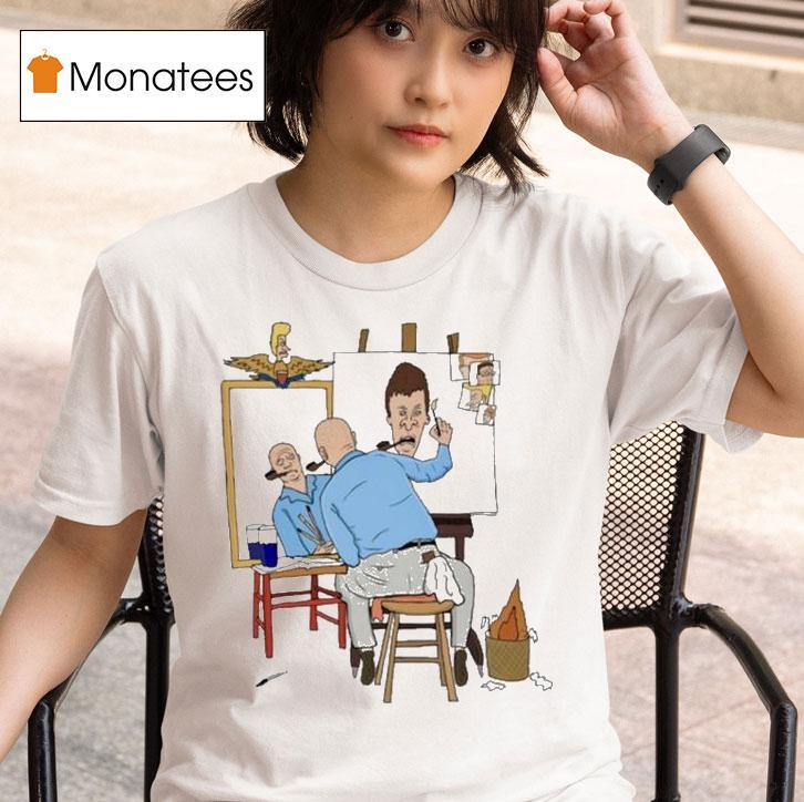 Lukas Draws Mike Judge Painting Beavis And Butt Head T Shirt