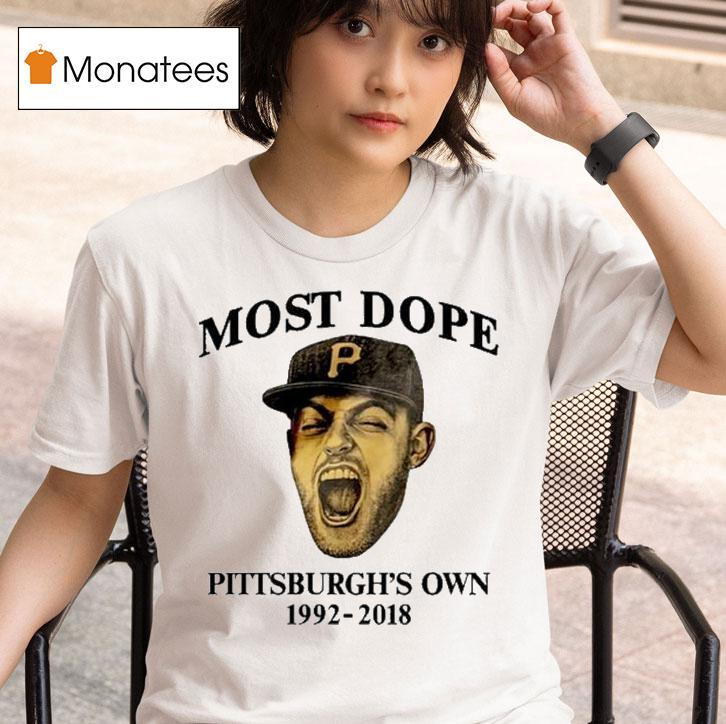Mac Miller Most Dope Pittsburgh S Own Pittsburgh Pirates Head T Shirt