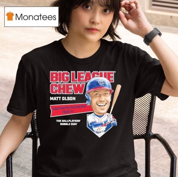 Matt Olson Atlanta Braves Big League Chew Southern Puckern Peach The Ballplayers Bubble Gum T Shirt