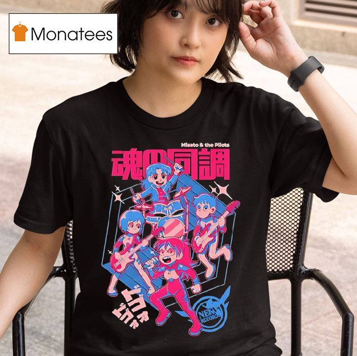 Misato And The Pilots Neon Genesis Evangelion T Shirt