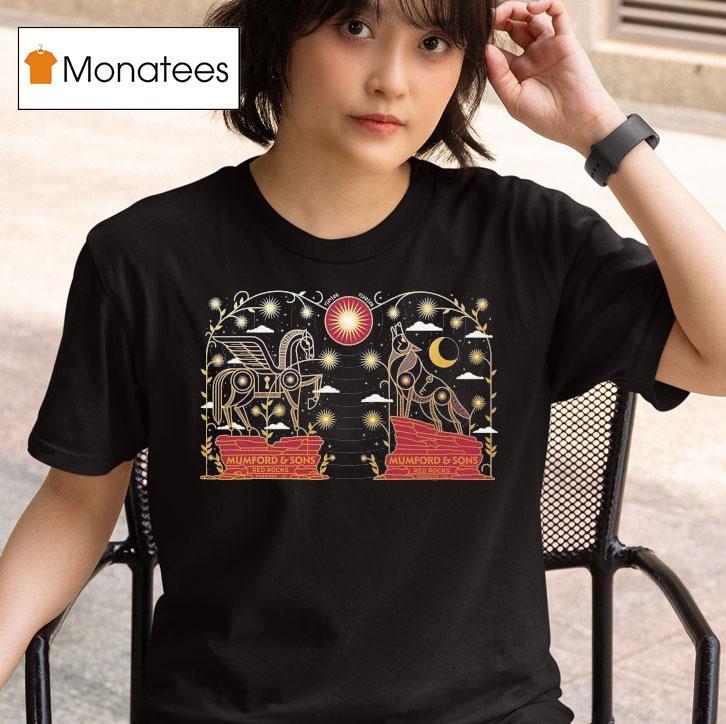 Mumford Sons Tour Red Rocks Moddison Co Horse Wolf T Shirt