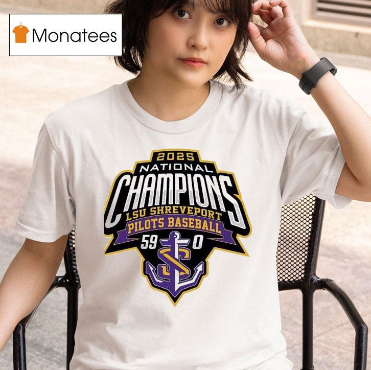 National Champions Lsu Shreveport Pilots Baseball T Shirt