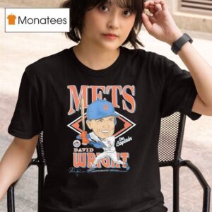 New York Baseball Mets David Wright Homage Royal Homage Caricature Signature T Shirt