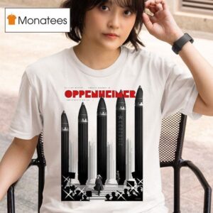 Oppenheimer Movie Minimalist Christopher Nolan Film Art Atomic Bomb For Sci Fi Lovers T Shirt