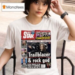 Ozzy Osbourne Trailblazer And Rock God On July With Final Photo And Elton John Farewell T Shirt