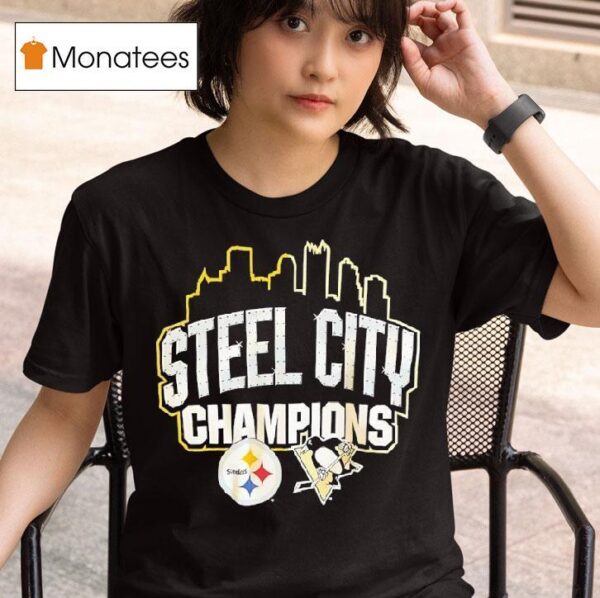 Pittsburgh Slers X Pittsburgh Peaguins Sl City Champions T Shirt