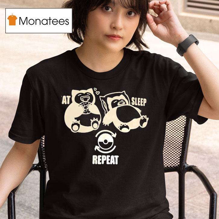 Pokemon Snorlax Eat Sleep Repea T Shirt