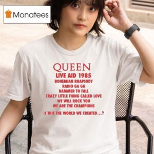 Queen Music Queen At Live Aid T Shirt