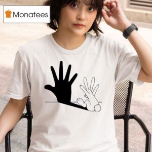 Rabbit Hand Shadow Ringer T Shirt