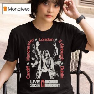 Richard Ashcroft Manchester London Edinburgh Dublin Cities Tour T Shirt
