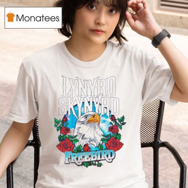 Rock Lynyrd Skynyrd Freebird Eagle Roses T Shirt