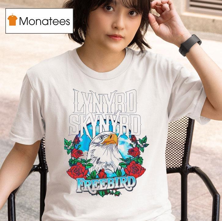 Rock Lynyrd Skynyrd Freebird Eagle Roses T Shirt