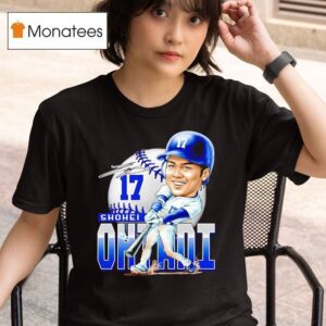 Shohei Ohtani Los Angeles Dodgers Basketball Signature Caricature T Shirt