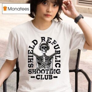 Skeleton Shield Republic Shooting Club T Shirt