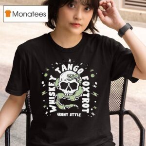 Skull With Snake Whiskey Tango Foxtro T Shirt