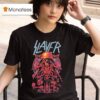 Slayer Farewell Tour A Skull With A Military Helmet Art Dates List Start On July In Cardiff Uk At Blackweir Fields T Shirt