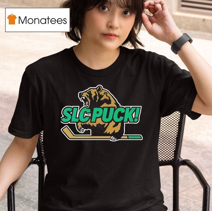 Slc Puck Utah Grizzlies Hockey Logo T Shirt