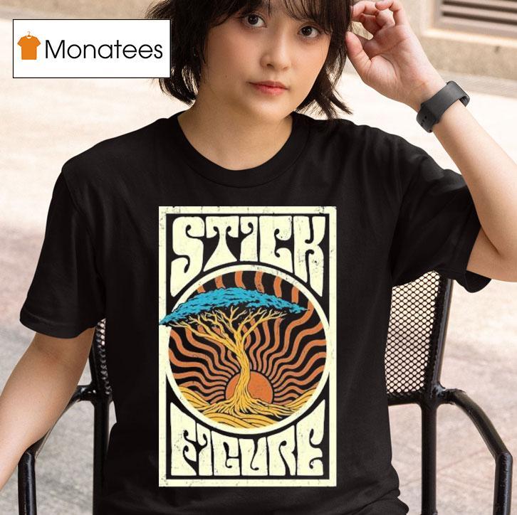 Stick Figure Sunrise Tree T Shirt