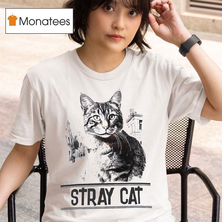 Stray Cat Draw Picture T Shirt