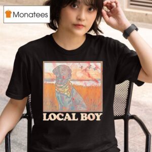 Sunset Dog In Field Local Boy T Shirt