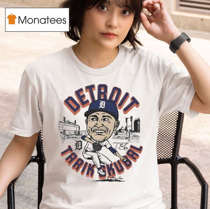 Tarik Skubal Detroit Tigers Caricature Signature T Shirt