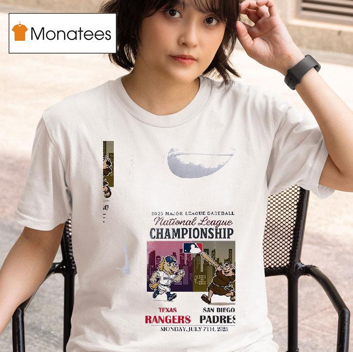 Texas Rangers Vs San Diego Padres National League Championship Mascots T Shirt
