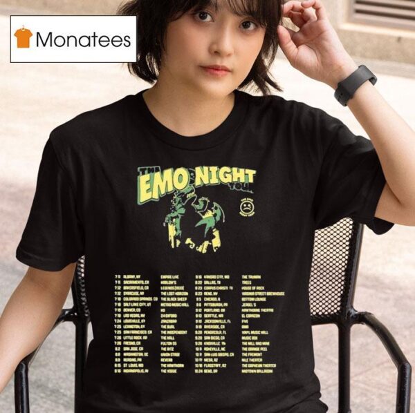 The Emo Night Tour Dates July Godzilla T Shirt