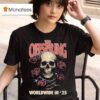 The Offspring Supercharged Worldwide In Tour Rose Skull T Shirt