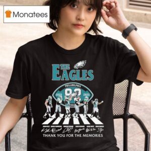 The Philadelphia Eagles Nd Anniversary Thank You For The Memories Road Abbey Signatures T Shirt