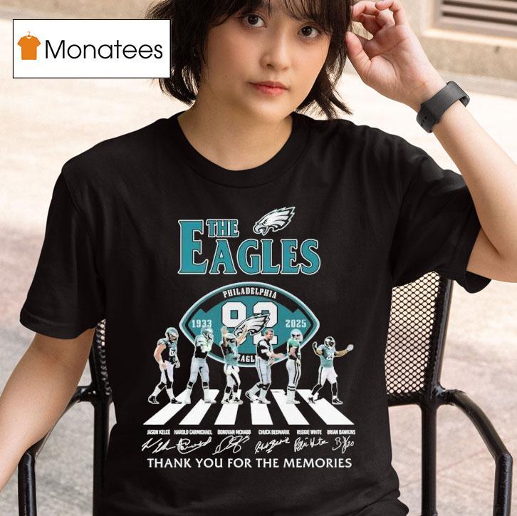 The Philadelphia Eagles Nd Anniversary Thank You For The Memories Road Abbey Signatures T Shirt