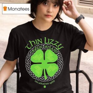 Thin Lizzy Dublin Ireland Celtic Shamrock T Shirt