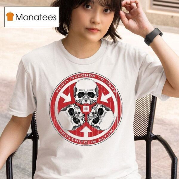 Thirty Seconds To Mars Provehito In Altum Stm Logo Skulls T Shirt
